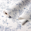 White and Blue Non-Slip Drawer Liner, Non-Adhesive and Strong Non-Slip Floral Shelf Cabinet Drawer Liners for Kitchen, Waterproof Cupboard Liners,Easy to Clean,12IN x 10FT by Amiitay