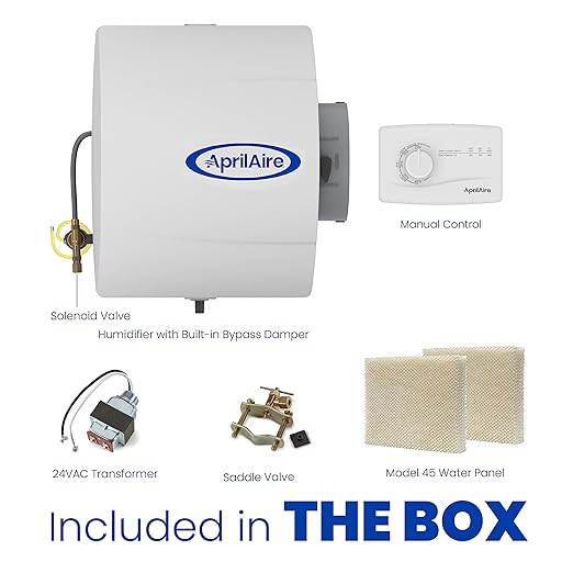 AprilAire 400M 17-gal. Whole-House Evaporative Humidifier with Manual Control for up to 5,000 sq. ft. + AprilAire Model 5843 Humidifier Installation Kit - Image 7