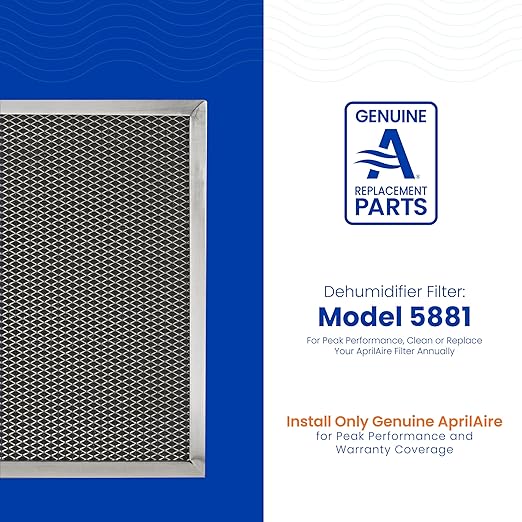 AprilAire 5881 Washable MERV 8 Dehumidifier Filter for Whole-House Dehumidifiers E080 and E100 or Dehumidifying Ventilator 8192A, 12x13.5x1 (Pack of 1) - Image 2