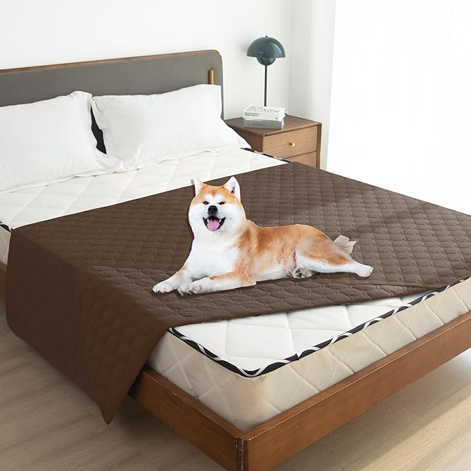 gogobunny 3X Stronger Waterproof Pet Blanket, Scratch Proof Furniture Protector for Dogs Cats, Reversible Cover 82x120 Inch, Dark Chocolate - Image 5