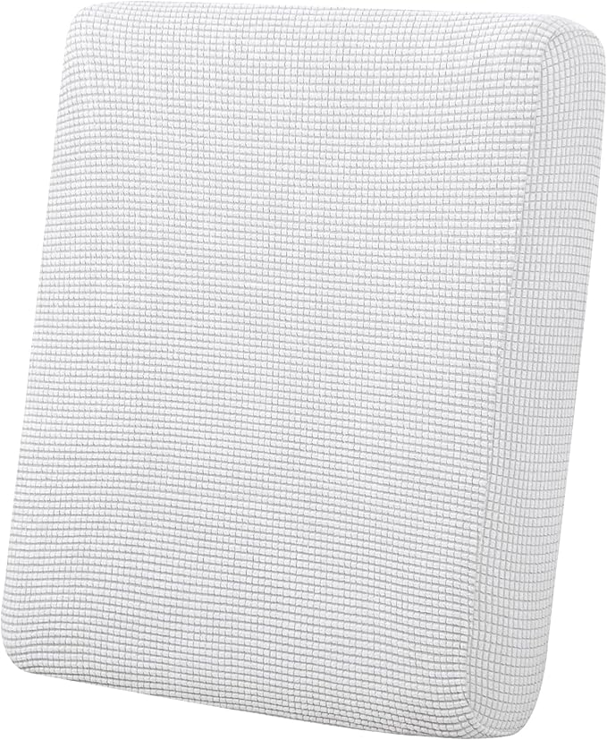 Easy-Going Stretch Cushion Cover Sofa Cushion Furniture Protector Sofa Seat Sofa slipcover Sofa Cover Soft Flexibility with Elastic Bottom(Chiar Cushion,Snow White) by Easy-Going