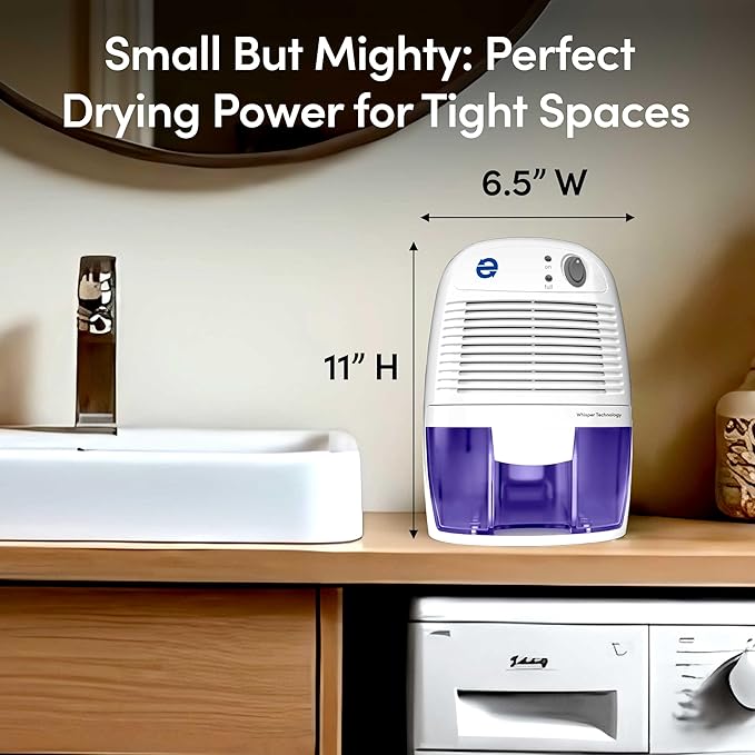 Eva-Dry EDV-1100 Whisper-quiet 16 OZ Dehumidifier with Auto Shut Off and Restart for small spaces in your Home, RV, Automobile, and Storage up to 122 sq. ft - Image 2