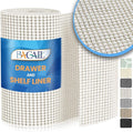 BAGAIL Drawer and Shelf Liner, 17.5 in X 10 Ft Non-Adhesive Shelf Liners for Kitchen Cabinets, Thick Strong Grip Liners for Desk, Shelves, Bathroom Drawers, Cabinet Protection - White by BAGAILBASICS
