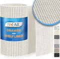 BAGAIL Drawer and Shelf Liner, 12 in X 20 Ft Non-Adhesive Shelf Liners for Kitchen Cabinets, Thick Strong Grip Liners for Desk, Shelves, Bathroom Drawers, Cabinet Protection - White by BAGAILBASICS