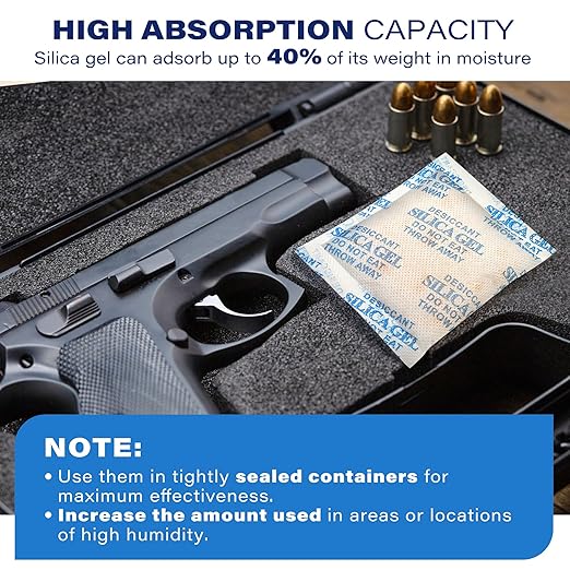 LotFancy 15 Packs 20Gram Silica Gel Desiccant Packets, Non-Toxic Food Safe Moisture Absorber Bag for Gun Camera Cabinet Closet Storage, Pet Food Desiccant, Odorless - Image 6