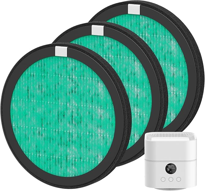 3 Pack HEPA Replacement Filters Compatible with HomBreez Air Purifier and Humidifier Combo (WG-03/WG-03-S/F-WG), 4-Stage Filtration System Filters by AddtoYourCart