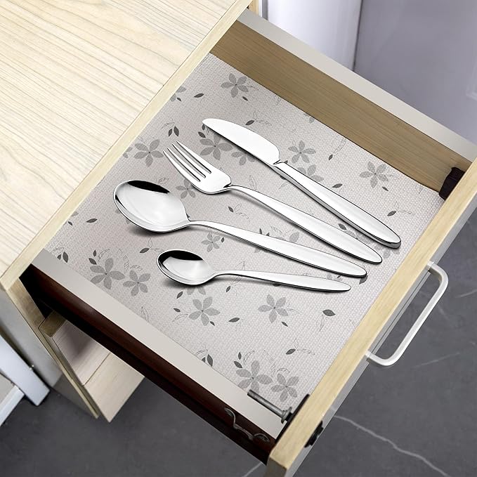 12" W x 120" L Floral Drawer and Shelf Liner for Cabinets, Non-Adhesive Strong Grip Non-Slip Flower Shelf Cabinet Kitchen Shelf Liners for Kitchen Cabinets - Image 7