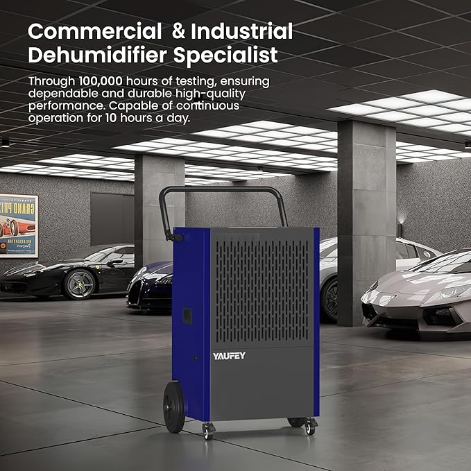 Yaufey 216 Pints Commercial Dehumidifier with Pump, for Basement up to 8500 Sq. Ft, Large Capacity Industrial Dehumidifier for Large Room with Intelligent Humidity Control - Image 2
