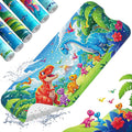 XIYUNTE Baby Bath Mat for Tub Non Slip Kids Bath Mat - 40''x16'' Extra Long Cartoon Bathtub Mat Non Slip Kids Shower Mat Eco-Friendly Toddler Bath Mats with Suction Cups, Machine Washable, Dinosaur by XIYUNTE