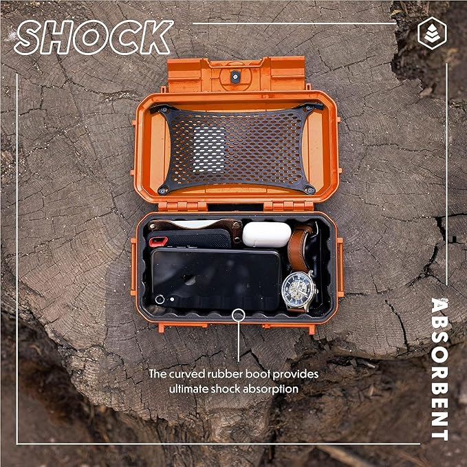 Evergreen 56 Dry Box - EDC Tough Protective Case USA Made for Organization of Cameras, Phones, Camping, Fishing, Hiking, Water Sports (Orange, TOPO) - Image 5