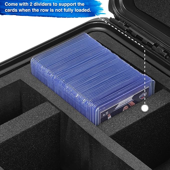 Waterproof Toploader Storage Boxes for 3" x 4" 35PT Rigid Card Holder, Trading Card Case Set Hold 570 Toploaders Totally, Fit Sport Card with ONE Touch Magnetic Card Holder - Image 6