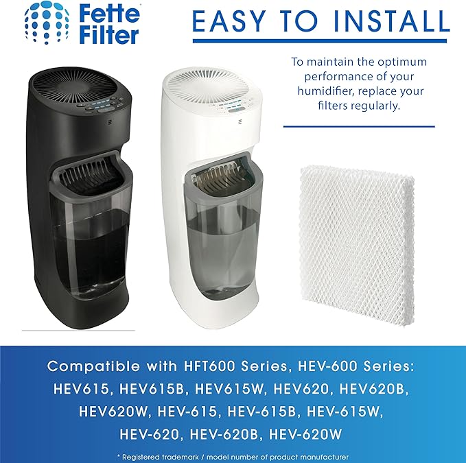 Fette Filter - Filter T Humidifier Wicking Filters Compatible with Honeywell HFT600T HFT600PDQ for Honeywell Tower Humidifier HEV615 Series & HEV620 Series. Includes 2 Replacement Filters. - Image 3
