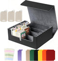Shintop Card Storage Box for 1800+ Trading Cards, Deck Organizer Case with 24 Dividers, 30 Labels & 3 Supporters, Magnetic Closure Card Collection Holder Fit for Mtg, Yugioh, Tcg by Shintop