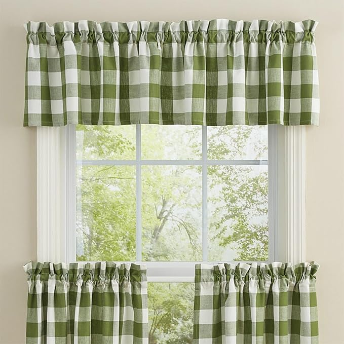 Park Designs Sage Buffalo Check Valance 72''X14'' - Image 2