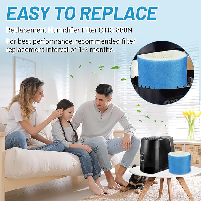 Lemige 6 Pack Upgraded HC888 Series Filters C Compatible with HC-888, HC-888N, HC-888, HC-888N, HCM-890, HEV-320 Series, for Duracraft DCM-200, DH-890, for Walgreens Cool Mist Humidifiers 890-wgn - Image 4