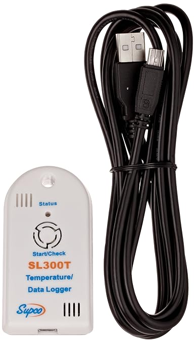 Supco SL300T Miniature Data Logger, Temperature, 3" Length x 1-19/32" width x 19/32" Height by Supco