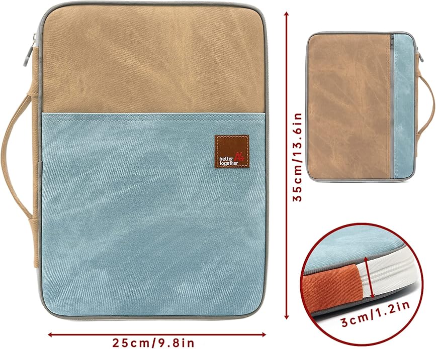 Document A4 Bag Case Waterproof Organizer Portfolio Office Travel Zipper Multi-Function Pouch - Image 2