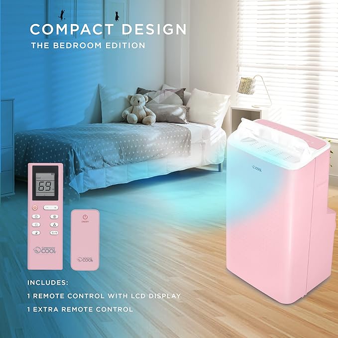 COMMERCIAL COOL Portable Air Conditioner, Dehumidifier & Fan, Portable Air Conditioner 9,000 BTU Covers up to 400 Sq. Ft. Wi-Fi Enabled, Pink - Image 5