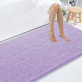 Smiry Luxury Chenille Bathroom Rugs 59x35, Extra Soft and Absorbent Shaggy Bath Mat, Machine Washable, Non-Slip Plush Carpet Runner for Tub, Shower, and Floor, Home Decor Accessories, Purple by Smiry