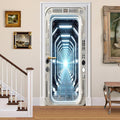 3D Door Stickers, Peel and Stick Vinyl Wallpaper, Self-Adhesive Mural for Home Decor 30.3" W x 78.7" H by BVBOX