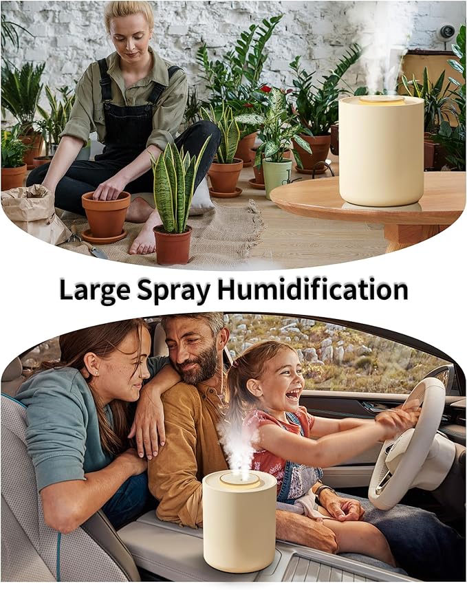 Portable Small Humidifier, 1500ml Small Humidifiers for Bedroom Baby, 1800mAh USB Personal Desktop Portable Humidifiers for Travel,Office, Car, Home, Auto Shut-Off, 3 Mist Modes, Super Quiet - Image 6