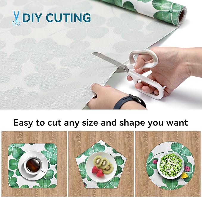 Shelf Liner for Kitchen Cabinets Non Adhesive, 18 inch Wide by 192 inch Long Kitchen Drawer Liner, Waterproof Cupboard Liner Anti-Slip for Kitchen Cabinets Shelving Liner Easy to Trim - Image 4