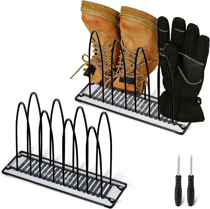Enhon Metal Shoe Drying Rack, Boot, and Glove Dryer Rack for Shoes Inside Drying (Vent Cover Not Included) by Clickhere