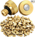 Zhengmy 100 Pcs 0.3mm Brass Misting Nozzles, Mister Nozzles Brass for Outdoor Cooling System Orifice 10/24 Unc Replacement Heads for Outdoor Cooling System by Zhengmy