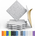 12 Pack Acoustic Panels Self Adhesive Sound Proof Foam, High Density Sound Acoustic Panel, 12X12X0.4 Inch Square Panels in Home, Office, Reccording Room, Studio,and more(Silver Gray) by Amantech