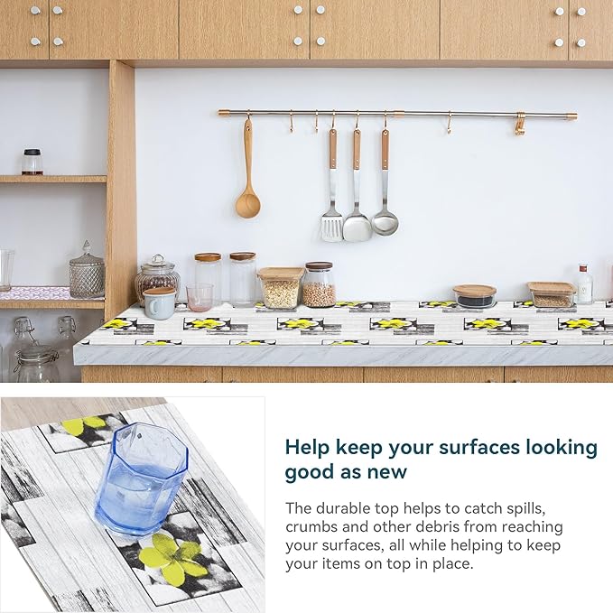 Shelf Liner 18" W x 288" L Non Adhesive Kitchen Drawer Liner, Waterproof Shelf Liner Durable Anti-Slip for Kitchen Cabinets - Image 5