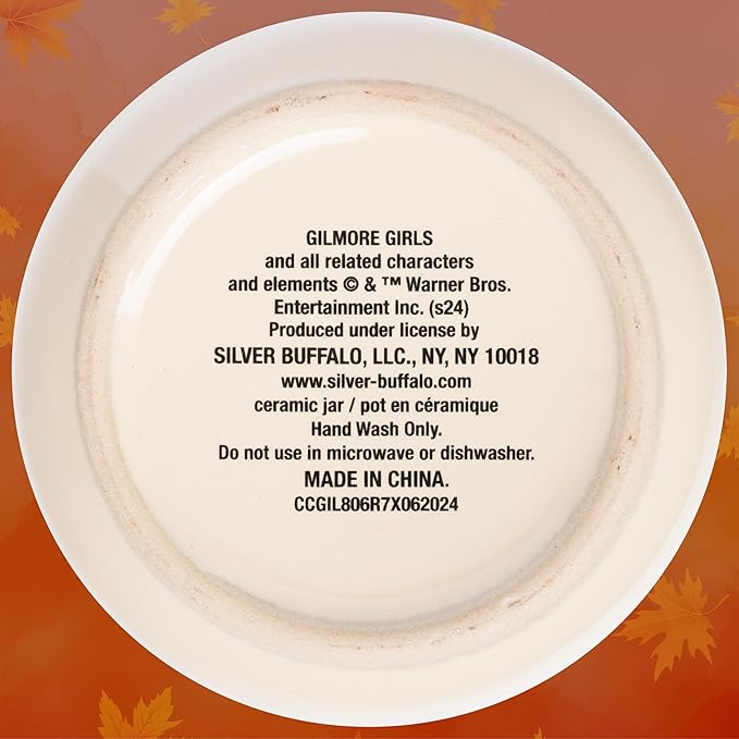 Silver Buffalo Gilmore Girls Wax Resist Ceramic Cookie Jar with Bamboo Lid Featuring Luke’s Cafe Logo, 5” x 5” x 6.5” - Image 8