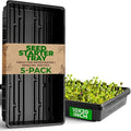 10x20 Inch Black Plastic 5 Pack Plant Propagation Tray – Growing Trays for Garden, Planting, Seedling, Soil & Hydroponic Horticulture - Microgreen Trays Grow Plants - No Drain Holes by YieldLab