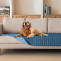 gogobunny 100% Double Sided Waterproof Dog Blanket Soft Pet Bed Cover Reversible Protect Furniture Couch Sofa Car for Puppy Cat Kids (Dark Blue/Light Blue, 30x80 Inch (Pack of 1)) by gogobunny