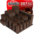 X-PROTECTOR 357 pcs Premium Huge Pack Felt Furniture Pads! Quantity of Furniture Sliders with Many Big Sizes – Your Ideal Floor Protectors. Protect Your Hardwood & Laminate Floor! by X-Protector