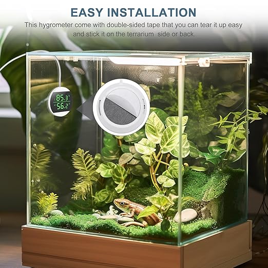 USB Power Supply LED Digital Reptile Thermometer Hygrometer, 10s Refresh Speed, 1.8 High Precision, Terrarium Thermometers - Image 5