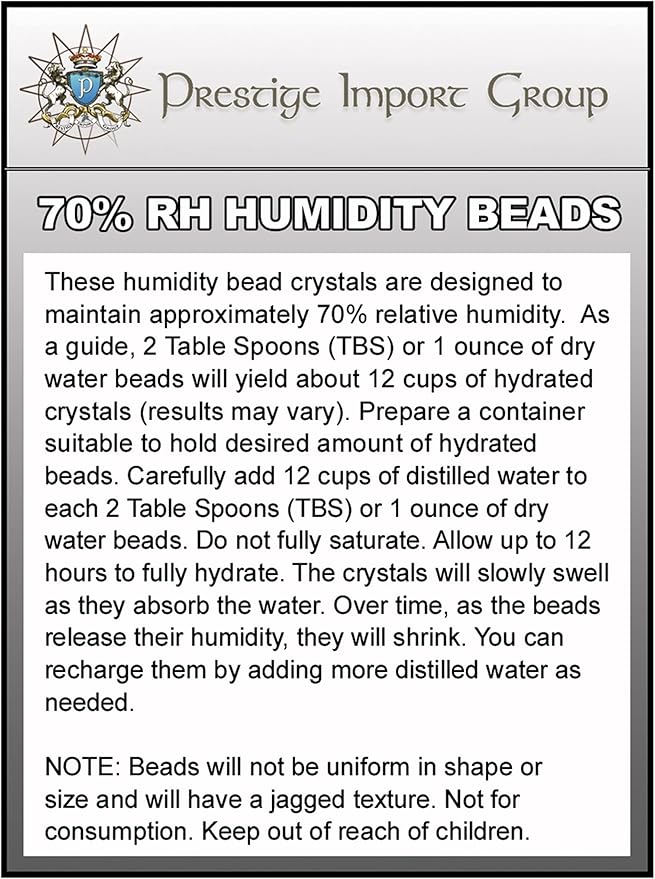 Prestige Import Group Crystal Gel Humidification Beads for Humidors - 2 Pounds (4 x 8oz Bags) - Image 2