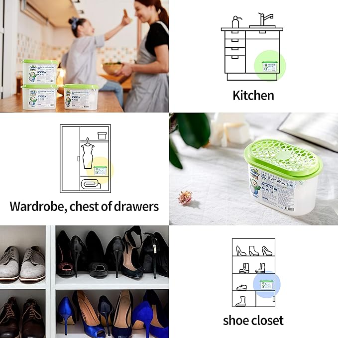 JOYLIFE Sunny Home (24 Pack) Moisture Absorbers 9.17oz, Unscented, Odor Eliminator, Dehumidifier and Deodorizer for Closet, Bathroom, Kitchen in Home & RVs. - Image 9
