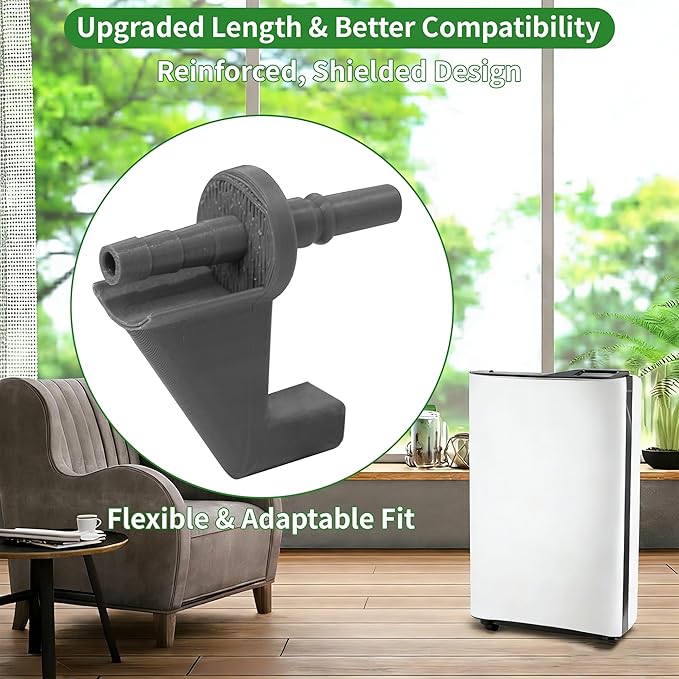Upgraded Dehumidifier Drain Hose Adapter, Gray Connector for AeonAir Whirlpool Idylis Dehumidifiers, Secure Fit Drainage Pipe Replacement Compatible with VB015PF5.5-5000 - Image 2