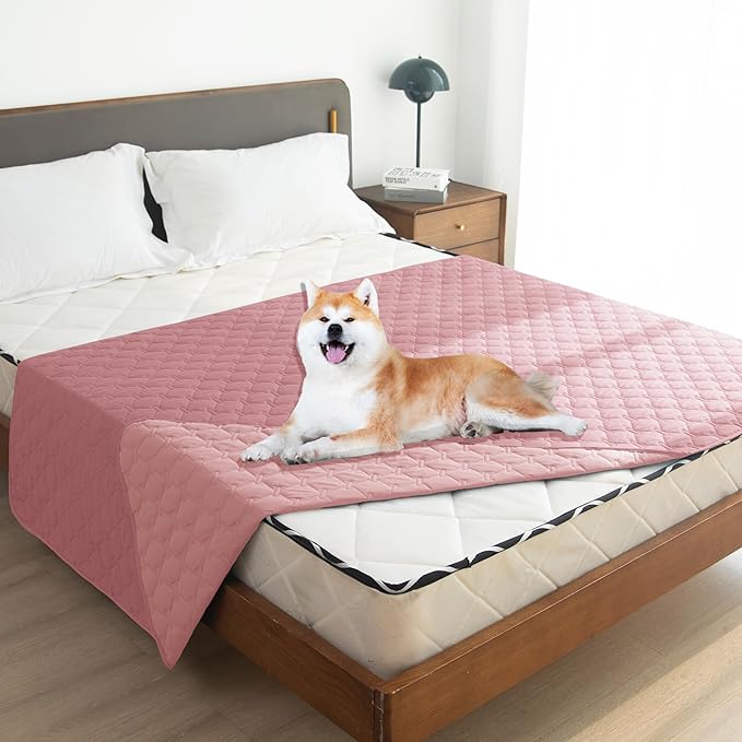 gogobunny 3X Stronger Waterproof Pet Blanket, Scratch Proof Furniture Protector for Dogs Cats, Reversible Cover 52x82 Inch, Dark Pink/Light Pink - Image 4