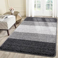 Smiry Dog Door Mat for Muddy Paws, Absorbs Moisture and Dirt, Low-Profile Entryway Mat with Non-Slip Backing, Entry Indoor Outdoor Doormat for Inside Floor (59x35 Inches, Grey, Striped) by Smiry