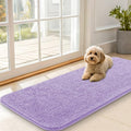 OLANLY Dog Door Mat for Muddy Paws 47x20, Absorbs Moisture and Dirt, Absorbent Non-Slip Washable Doormat, Quick Dry Chenille Mud Mat for Dogs, Entry Indoor Entryway Carpet for Inside Floor, Lavender by OLANLY