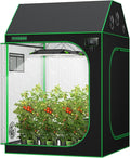 VIVOSUN R446 4x4 Grow Tent, 48"x48"x72" Roof Cube Tent with Observation Window and Floor Tray for Hydroponics Indoor Plant for VS4000/VSF4300 by VIVOSUN