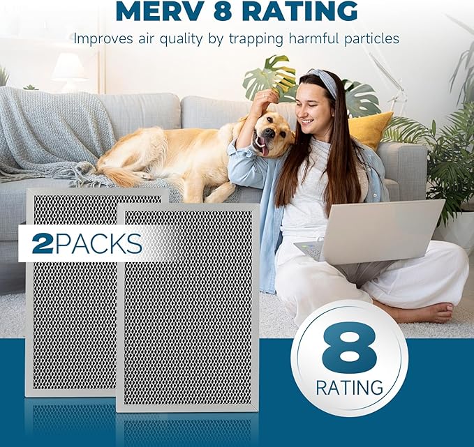 2-Packs 5695 Washable MERV 8 Dehumidifier Filter 8x12x1 Compatible with AprilAire Whole-House Models 1820 1820Z E070 E070KZ E070KZM E070N E070T E070Z Replacement Filter - Image 4
