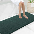 Smiry Luxury Chenille Bathroom Rugs 59x20, Extra Soft and Absorbent Shaggy Bath Mat, Machine Washable, Non-Slip Plush Carpet Runner for Tub, Shower, and Floor, Home Decor Accessories, Green by Smiry