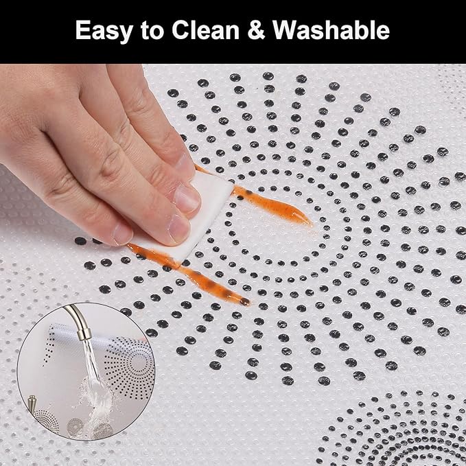 Cooyes Shelf and Drawer Liner for Kitchen Cabinets – Non-Adhesive, Waterproof, Non-Slip Cabinet Liners for Scratch Protection, Desk, Refrigerator, Shelves, Drawers with Modern Pattern - Image 8