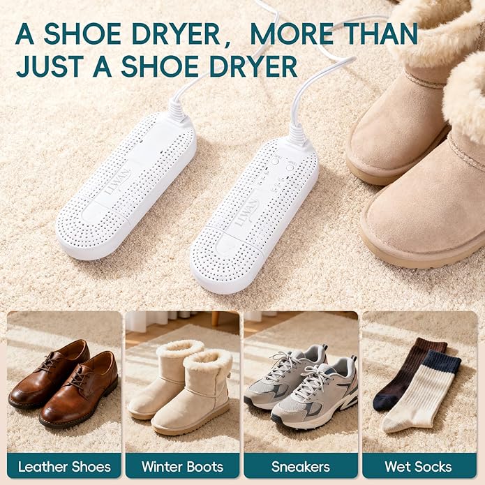 Electric Shoe Dryer, Ski Boots Dryer, Shoe & Boot Warmer for Sweaty Sneakers Trainer Shoes with 4/8/10 Hours Timer - Image 9