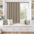 NICETOWN Blackout Curtains 63 inches Long for Living Room Bedroom, Grommet Thermal Insulated Room Divider Drape Window Treatment for Sliding Patio Door, W100 x L63, 1 Panel, Taupe by NICETOWN