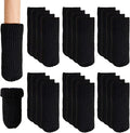 Hazeland High Elastic Knitted Chair Leg Protectors for Hardwood Floors, 24Pcs Non Slip No Scratch Noise Furniture Socks, Suitable for Most Round or Square Furniture Feet Black by HAZELAND