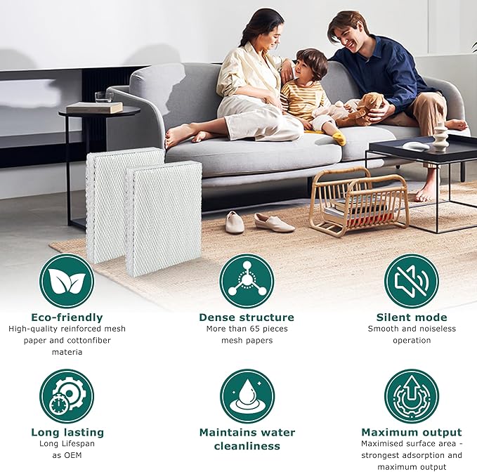 TOMOON 6 Pack Water Panel 35 for April.aire Humidifier, Compatible with Replace 300 350 360 560 560A 568 600 600A 600M 700 700A 700M 760 760A 768 April.aire Humidifiers|10" x 13" - Image 8