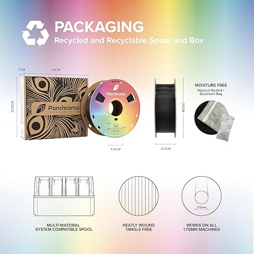 Polymaker Panchroma Celestial PLA Filament, Celestial Light Yellow 1.75mm 3D Printing Filament, Shiny Glittering 3D Printer PLA Filament, Fit Most FDM 3D Printers, 1kg Spool (2.2lbs) - Image 7